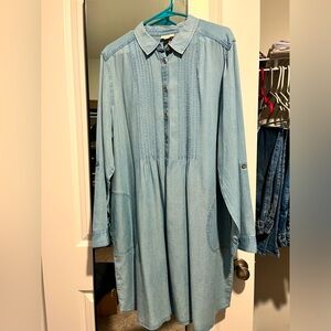 Light blue JJill shirt dress. Perfect for spring. Size XL